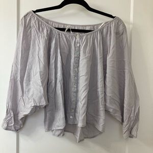 FREE W/ PURCHASE Cotton Candy Size S 3/4 Sleeve Lavender Cropped Top